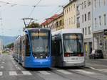 Graz. Bald wird es wieder soweit sein: Die Graz Linien brauchen neue Fahrzeuge. Das neuste Modell im Fuhrpark traf am 13.08.2020 eine Avenio der MVG, welche auf Probefahrt war und in Graz getestet wurde.