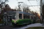 TW 602 als Linie 1 bei der Haltestelle Rettenbach, 28.12.2015