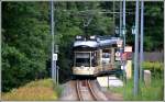 Wagen 501 an der Haltestelle Einschnitt.