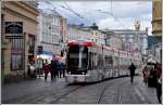 Bombardier Cityrunner Nr 12 am Hauptplatz in Linz.