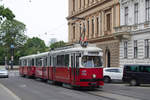 E1 4552 mit c4 1366 auf der Linie 49 am Schmerlingplatz, 27.06.2017