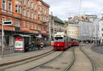 Wien Wiener Linien SL 26 (E1 4774 + c4 1310) XXI, Floridsdorf, Hst. Am Spitz am 29. Juni 2017.