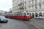 Wien Wiener Linien SL 49 (E1 4540 + c4 1365) I, Innere Stadt, Hansenstraße am 17.