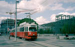 Wien Wiener Linien SL 5 (E1 4786 + c4 1346) II, Leopoldstadt, Praterstern am 4. August 2010. - Scan von einem Farbnegativ. Film: Kodak FB 200-7. Kamera: Leica C2.