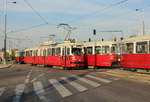 Wien Wiener Linien SL 30 (E1 4780 + c4 1335 / E1 4833 + c4 1326) XXI, Floridsdorf, Großjedlersdorf, Brünner Straße / Gerasdorfer Straße am 18. Oktober 2017.