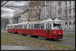 Triebwagen 4509, Linie 6, Neubaugürtel am 14.03.2018.