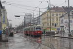 Wien Wiener Linien SL 6 (E1 4509 + c5 1305) XI, Simmering, Simmeringer Hauptstraße / Straßenbahnbetriebsbahnhof Simmering (Hst.