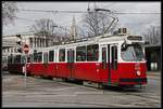 Triebwagen 4028, Linie D, Dr.Karl Renner Ring am 14.03.2018.