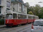 Wien Wiener Linien SL 58 (E2 4047) XIII, Hietzing, Hietzinger Hauptstraße / Lainzer Straße / Dommayergase (Hst. Dommayergasse) am 20. Oktober 2010. - Scan eines Farbnegativs. Film: Fuji S-200. Kamera: Leica C2.