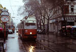 Wien Wiener Linien SL 6 (E1 4515) X, Favoriten, Quellenstraße / Leibnizgasse im Februar 2016.