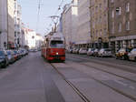 Wien Wiener Linien SL 6 (E1 4519 + c3 1222) X, Favoriten, Quellenstraße im Februar 2017.