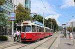 Wien Wiener Linien SL 38 (E2 4029 (SGP 1979) + c5 1412 (Bombardier-Rotax 1978)) XIX, Döbling, Grinzinger Allee / Sieveringer Straße (Hst.