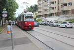 Wien Wiener Linien SL 49 (E1 4536 (Bombardier-Rotax 1974) + c4 1367 (Bombardier-Rotax 1977)) XIV, Penzing, Oberbaumgarten, Hütteldorfer Straße (Hst.