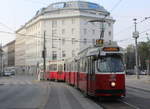 Wien Wiener Linien SL 2 (E2 4075(SGP 1987) + c5 1475 (Bombardier-Rotax 1987)) II, Leopoldstadt, Taborstraße / Am Tabor am 20.