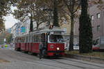 Wien Wiener Linien SL 5 (E1 4538 (Bombardier-Rotax 1974) + c4 1337 (Bombardier-Rotax 1975)) VII, Neubau, Neubaugürtel am 17.