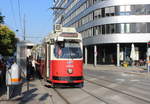 Wien Wiener Linien SL 5 (E2 4066) IX, Alsergrund, Spitalgasse / Lazarettgasse / Sensengasse (Hst. Lazarettgasse) am 16. Oktober 2018.