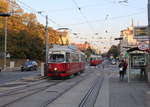 Wien Wiener Linien SL 49 (E1 4558 mit dem nicht sichtbaren Bw c4 1351) XIV, Penzing, Oberbaumgarten, Linzer Straße / Hütteldorfer Straße am 16.