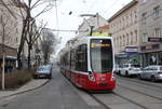 Wien Wiener Linien SL 67 (Bombardier Flexity Wien D 301) X, Favoriten, Quellenstraße / Columbusgasse am 10. Februar 2019.