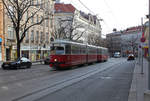 Wien Wiener Linien SL 49 (E1 4542 + c4 1339 (beide: Bombardier-Rotax 1975)) XV, Rudolfsheim-Fünfhaus, Hütteldorfer Straße / Holochergasse am 12.