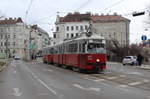 Wien Wiener Linien SL 49 (E1 4539 (Bombardier-Rotax 1974) + c4 1357 (Bombardier-Rotax 1976)) XIV, Penzing, Breitensee, Hütteldorfer Straße / Meiselstraße am 12.