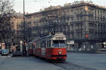 Wien Wiener Stadtwerke-Verkehrsbetriebe / Wiener Linien: Gelenktriebwagen des Typs E1: E1 4480 als SL A Schubertring / Schwarzenbergstraße / Kärntner Ring / Schwarzenbergplatz (I, Innere