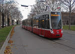 Wien Wiener Linien SL 6 (Bombardier Flexity-Wien D 302) XV, Rudolfsheim-Fünfhaus, Neubaugürtel / Westbahnhof am 30. November 2019.