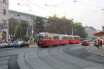 Wien Wiener Stadtwerke-Verkehrsbetriebe / Wiener Linien: Gelenktriebwagen des Typs E1: Motiv: E1 4528 + c4 1329 (Bombardier-Rotax 1973 bzw.