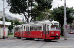 Wien Wiener Stadtwerke-Verkehrsbetriebe / Wiener Linien: Gelenktriebwagen des Typs E1: Motiv: E1 4548 (Bombardier-Rotax 1975) auf der SL 9.