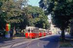 Wien 517 + 1756 + 1721, Flurschützstraße, 14.09.1987.