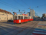 Am 25.09.2021 war der A-k5-Zug, bestehend aus A 1 und k5 3940, anlsslich des Tramwaytages im Betriebsbahnhof Simmering als Zubringer eingesetzt.