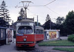 Wien Wiener Stadtwerke-Verkehrsbetriebe (WVB) SL 65 (E1 4778 (SGP 1972)) X, Favoriten, Inzersdorf-Stadt, Windtenstraße / Raxstraße / Endstation Stefan-Fadinger-Platz im Juli 1975.