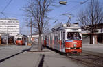 Wien Wiener Stadtwerke-Verkehrsbetriebe (WVB) SL 26 (E1 4864 (SGP 1976)) II, Leopoldstadt,  Praterstern im Dezember 1980.