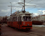 Wien Wiener Linien SL 33 (E1 4685 (SGP 1968)) XXI, Floridsdorf, Großjedlersdorf, Gerasdorfer Straße (Kehrschleife) am 18.