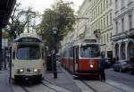 Wien Wiener Lokalbahnen (GTw 4-117 (SGP)) / Wiener Linien SL 62 (E2 4060 (SGP 1986)) I, Innere Stadt, Kärntner Ring / Kärntner Straße / Staatsoper am 20.