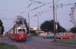 Wien WVB SL AK (E1 4705 (SGP 1968)) II, Leopoldstadt, Praterstern / Volksprater im Juli 1975. - Scan eines Diapositivs. Kamera: Minolta SRT-101.