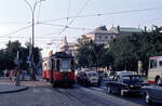 Wien Wiener Stadtwerke-Verkehrsbetriebe (WVB) SL 25K (M 4091 (Lohnerwerke 1929)) I, Innere Stadt, Ringstraße / Volksgarten im Juli 1975.