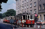 Wien Wiener Stadtwerke-Verkehrsbetriebe (WVB) SL 62 (M 4056 (Simmeringer Waggonfabrik 1928)) XII, Meidling, Breitenfurter Straße / Schedifkaplatz / Philadelphiabrücke im Juli 1975. - Scan eines Diapositivs. Kamera: Minolta SRT-101.