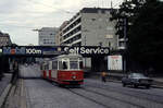 Wien Wiener Stadtwerke-Verkehrsbetriebe (WVB) SL 331 (F 734 (SGP 1964)) XX, Brigittenau,  Stromstraße im Juli 1975.