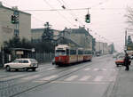 Wien Wiener Stadtwerke-Verkehrsbetriebe (WVB) SL 60 (E1 4523 (Lohnerwerke 1973)) XIII, Hietzing, Speising, Speisinger Straße / Riedelgasse am 2.