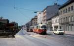 Wien WVB SL 62 (E1 4523) Eichenstrasse / BB-Bahnhof Meidling im Juli 1977.