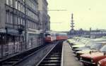 Wien WVB SL B (E1 4559) Praterstrasse / Praterstern im Oktober 1978.