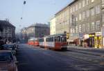 Wien WVB SL 42 (E 4610) Whringer Strasse / Nussdorfer Strasse im Oktober 1978.