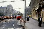 Wien WVB SL B (E1 4554) Lassallestrasse / Engerthstrasse / Mexikoplatz im Oktober 1979.