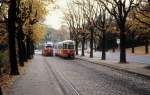 Wien WVB SL 58 (E 4408) / SL 52 (E 4406) Mariahilfer Strasse / Schlossallee im Oktober 1979.