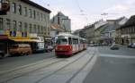 Wien WVB SL 43 (E1 4846) Hernalser Hauptstrasse / Elterleinplatz im Juli 1992.