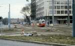 Wien WVB SL N (E 4407) Julius-Raab-Platz im Dezember 1980.