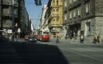 Wien WVB SL J (E1 4513) Josefstdter Strasse / Landesgerichtsstrasse im Juli 1992.