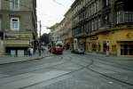 Wien WVB SL O (E 4412) Radetzkystrasse / Radetzkyplatz im Juli 1992.