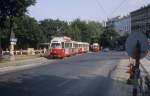 Wien WVB SL 1 (E1 4681) Burgring / Babenbergerstrasse im Juli 1992.