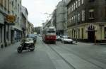 Wien WVB SL 9 (E 4609) Taubergasse / Mariengasse im Juli 1992.